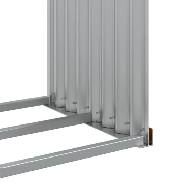 vidaXL Ξυλοθήκη Αν. Καφέ 120x45x210 εκ. από Γαλβανισμένο Ατσάλι