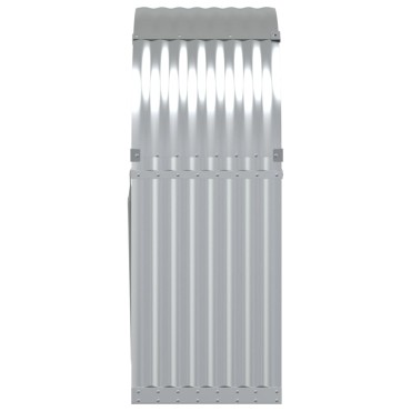 vidaXL Ξυλοθήκη Ασημί 80x45x120 εκ. από Γαλβανισμένο Ατσάλι