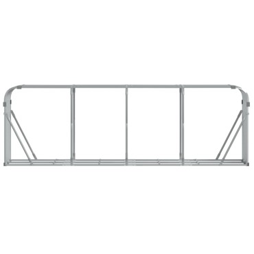 vidaXL Ξυλοθήκη Ασημί 300x45x100 εκ. από Γαλβανισμένο Ατσάλι