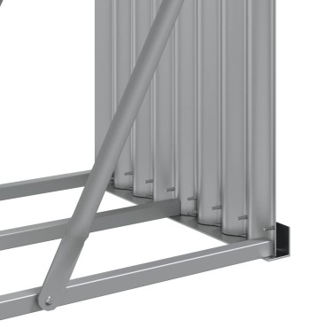 vidaXL Ξυλοθήκη Ασημί 300x45x100 εκ. από Γαλβανισμένο Ατσάλι