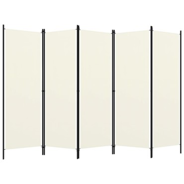 vidaXL Διαχωριστικό Δωματίου με 5 Πάνελ Λευκό 250x180cm 1 τεμ.