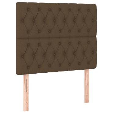 vidaXL Κεφαλάρια Κρεβατιού 2 τεμ. Σκ. Καφέ 100x7x78/88cm Υφασμάτινο