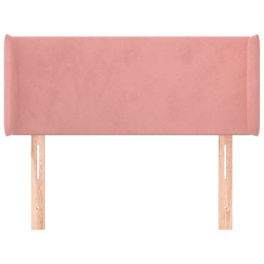 vidaXL Κεφαλάρι με Πτερύγια Ροζ 93x16x78/88cm Βελούδινο 1 τεμ.