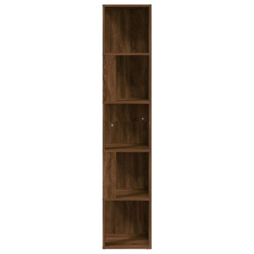vidaXL Γωνιακό Έπιπλο Καφέ δρυς 33x33x164,5cm από Επεξεργ. Ξύλο