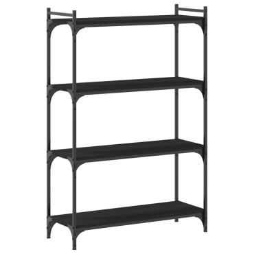 vidaXL Βιβλιοθήκη 4 Επιπέδων Μαύρη 80x30x120cm Επεξεργασμένο Ξύλο 1 τεμ.