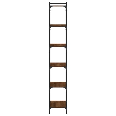 vidaXL Βιβλιοθήκη 6 Επιπέδων Καφέ Δρυς 60x30x188cm Επεξεργ. Ξύλο 1 τεμ.