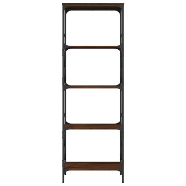 vidaXL Βιβλιοθήκη 5 Επιπέδων Καφέ Δρυς 59x35x171cm Επεξεργ. Ξύλο 1 τεμ.