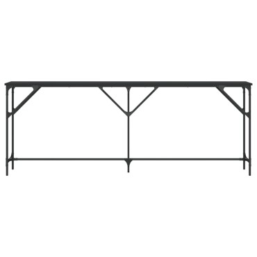 vidaXL Τραπέζι Κονσόλα Μαύρο 200x29x75cm Επεξεργασμένο Ξύλο 1 τεμ.