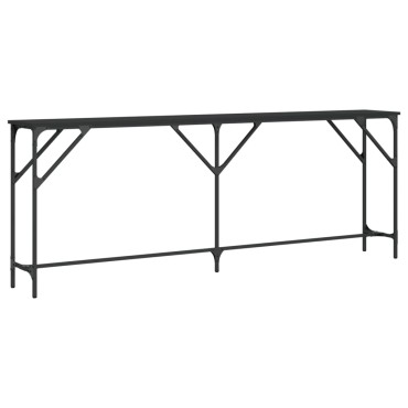 vidaXL Τραπέζι Κονσόλα Μαύρο 200x29x75cm Επεξεργασμένο Ξύλο 1 τεμ.