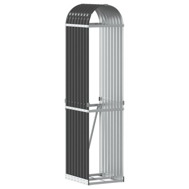 vidaXL Ξυλοθήκη Ανθρακί 40 x 45 x 170 εκ. από Γαλβανισμένο Ατσάλι