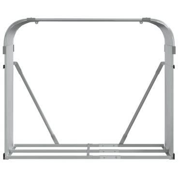 vidaXL Ξυλοθήκη Αν. Γκρι 120x45x100 εκ. από Γαλβανισμένο Ατσάλι