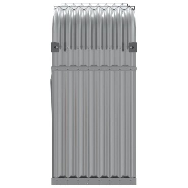 vidaXL Ξυλοθήκη Αν. Γκρι 120x45x100 εκ. από Γαλβανισμένο Ατσάλι