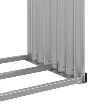 vidaXL Ξυλοθήκη Αν. Γκρι 120x45x100 εκ. από Γαλβανισμένο Ατσάλι