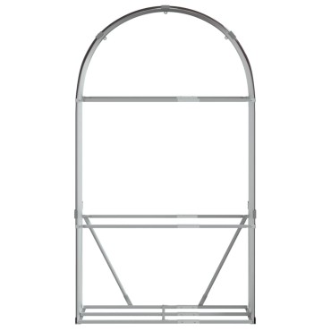 vidaXL Ξυλοθήκη Καφέ 120x45x210 εκ. από Γαλβανισμένο Ατσάλι