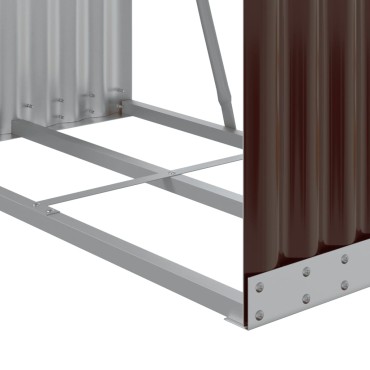 vidaXL Ξυλοθήκη Καφέ 80x45x190 εκ. από Γαλβανισμένο Ατσάλι