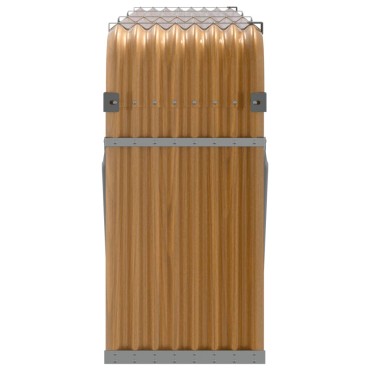 vidaXL Ξυλοθήκη Αν. Καφέ 234x45x100 εκ. από Γαλβανισμένο Ατσάλι