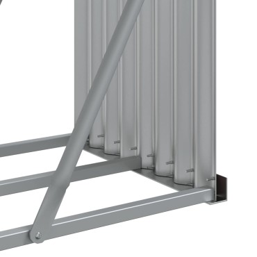 vidaXL Ξυλοθήκη Αν. Καφέ 234x45x100 εκ. από Γαλβανισμένο Ατσάλι