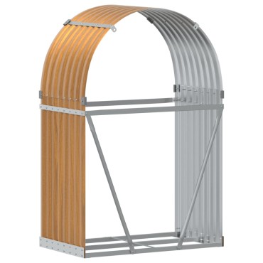 vidaXL Ξυλοθήκη Αν. Καφέ 80x45x120 εκ. από Γαλβανισμένο Ατσάλι