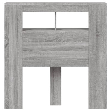 vidaXL Κεφαλάρι Κρεβατιού με LED Γκρι Sonoma 100x18,5x103,5 εκ 1 τεμ.