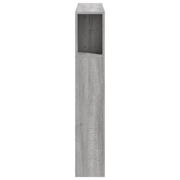 vidaXL Κεφαλάρι Κρεβατιού με LED Γκρι Sonoma 100x18,5x103,5 εκ 1 τεμ.