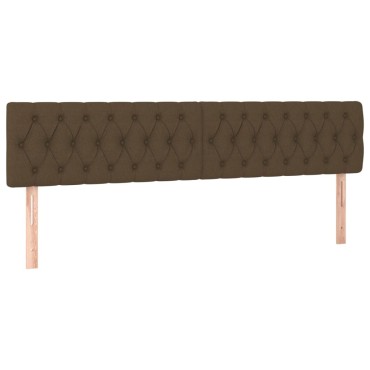 vidaXL Κεφαλάρια Κρεβατιού 2 τεμ. Σκ. Καφέ 100x7x78/88cm Υφασμάτινο