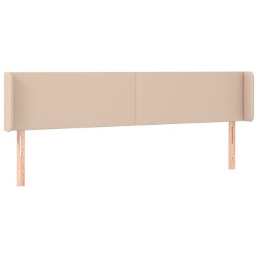 vidaXL Κεφαλάρι με Πτερύγια Καπουτσίνο 203x16x78/88cm Συνθετικό Δέρμα 1 τεμ.