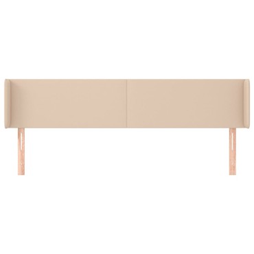 vidaXL Κεφαλάρι με Πτερύγια Καπουτσίνο 203x16x78/88cm Συνθετικό Δέρμα 1 τεμ.
