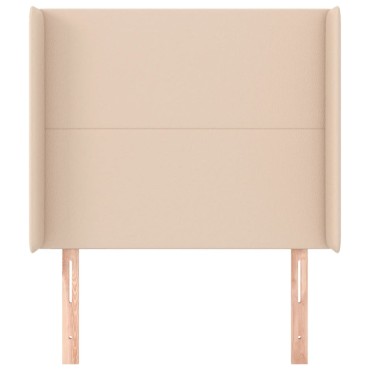 vidaXL Κεφαλάρι με Πτερύγια Καπουτσίνο 83x16x118/128cm Συνθ. Δέρμα 1 τεμ.