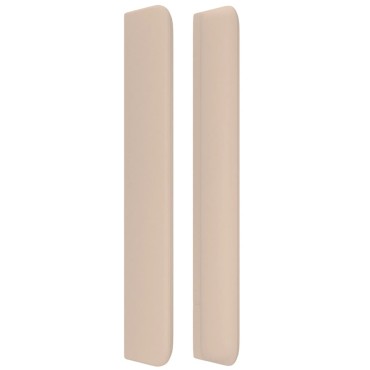 vidaXL Κεφαλάρι με Πτερύγια Καπουτσίνο 83x16x118/128cm Συνθ. Δέρμα 1 τεμ.