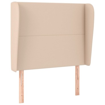 vidaXL Κεφαλάρι με Πτερύγια Καπουτσίνο 83x23x118/128cm Συνθ. Δέρμα 1 τεμ.