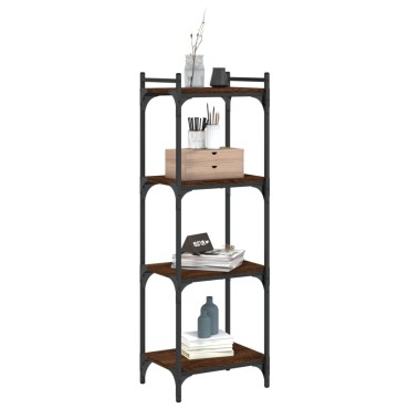 vidaXL Βιβλιοθήκη 4 Επιπέδων Καφέ Δρυς 40x30x120cm Επεξεργ. Ξύλο 1 τεμ.