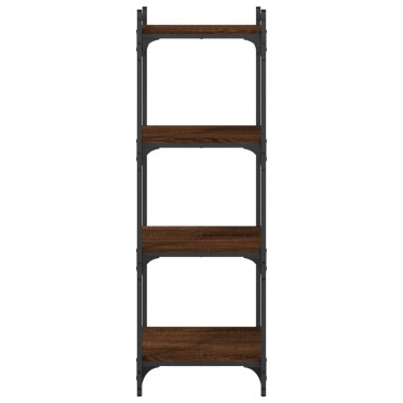 vidaXL Βιβλιοθήκη 4 Επιπέδων Καφέ Δρυς 40x30x120cm Επεξεργ. Ξύλο 1 τεμ.