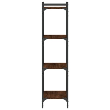 vidaXL Βιβλιοθήκη 4 Επιπέδων Καφέ Δρυς 40x30x120cm Επεξεργ. Ξύλο 1 τεμ.
