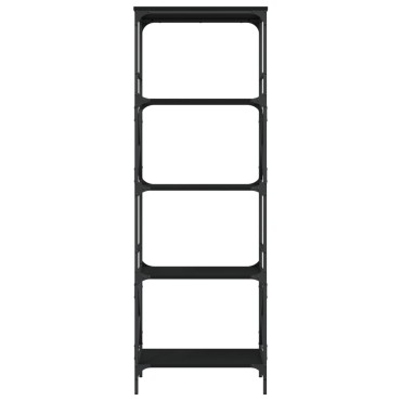 vidaXL Βιβλιοθήκη 5 Επιπέδων Μαύρη 59x35x171cm από Επεξεργ. Ξύλο 1 τεμ.