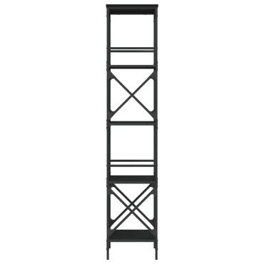 vidaXL Βιβλιοθήκη 5 Επιπέδων Μαύρη 59x35x171cm από Επεξεργ. Ξύλο 1 τεμ.