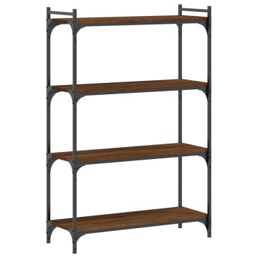 vidaXL Βιβλιοθήκη 4 Επιπέδων Καφέ Δρυς 80x30x120cm Επεξεργ. Ξύλο 1 τεμ.