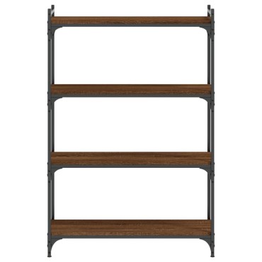 vidaXL Βιβλιοθήκη 4 Επιπέδων Καφέ Δρυς 80x30x120cm Επεξεργ. Ξύλο 1 τεμ.