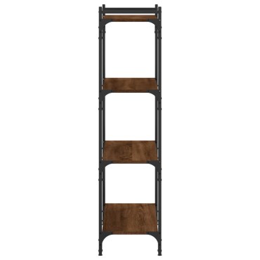 vidaXL Βιβλιοθήκη 4 Επιπέδων Καφέ Δρυς 80x30x120cm Επεξεργ. Ξύλο 1 τεμ.
