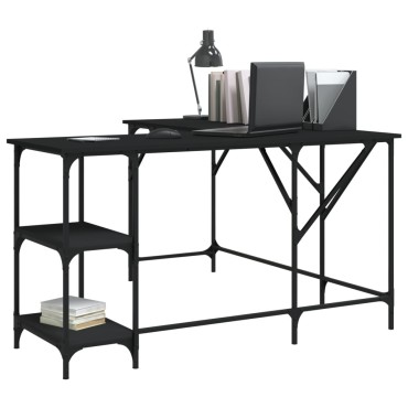 vidaXL Γραφείο Μαύρο 139x139x75cm από Επεξεργασμένο Ξύλο 1 τεμ.