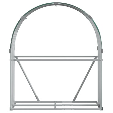 vidaXL Ξυλοθήκη Πράσινη 120 x 45 x 140 εκ. από Γαλβανισμένο Ατσάλι