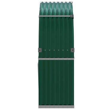 vidaXL Ξυλοθήκη Πράσινη 120 x 45 x 140 εκ. από Γαλβανισμένο Ατσάλι