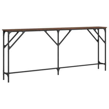 vidaXL Τραπέζι Κονσόλα Καφέ Δρυς 180x23x75cm Επεξεργασμένο Ξύλο 1 τεμ.