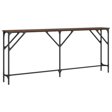 vidaXL Τραπέζι Κονσόλα Καφέ Δρυς 180x23x75cm Επεξεργασμένο Ξύλο 1 τεμ.