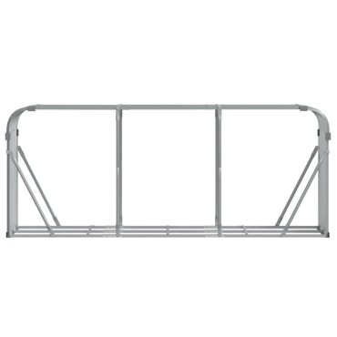 vidaXL Ξυλοθήκη Αν. Γκρι 234 x 45 x 100 εκ. από Γαλβανισμένο Ατσάλι