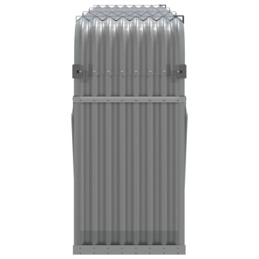 vidaXL Ξυλοθήκη Αν. Γκρι 234 x 45 x 100 εκ. από Γαλβανισμένο Ατσάλι