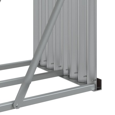 vidaXL Ξυλοθήκη Αν. Γκρι 234 x 45 x 100 εκ. από Γαλβανισμένο Ατσάλι