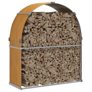 vidaXL Ξυλοθήκη Αν. Καφέ 120 x 45 x 140 εκ. από Γαλβανισμένο Ατσάλι