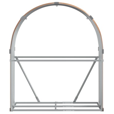 vidaXL Ξυλοθήκη Αν. Καφέ 120 x 45 x 140 εκ. από Γαλβανισμένο Ατσάλι