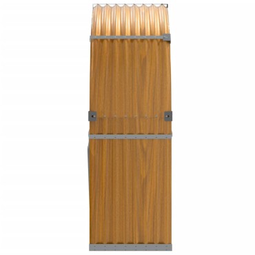 vidaXL Ξυλοθήκη Αν. Καφέ 120 x 45 x 140 εκ. από Γαλβανισμένο Ατσάλι