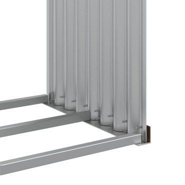 vidaXL Ξυλοθήκη Αν. Καφέ 120 x 45 x 140 εκ. από Γαλβανισμένο Ατσάλι